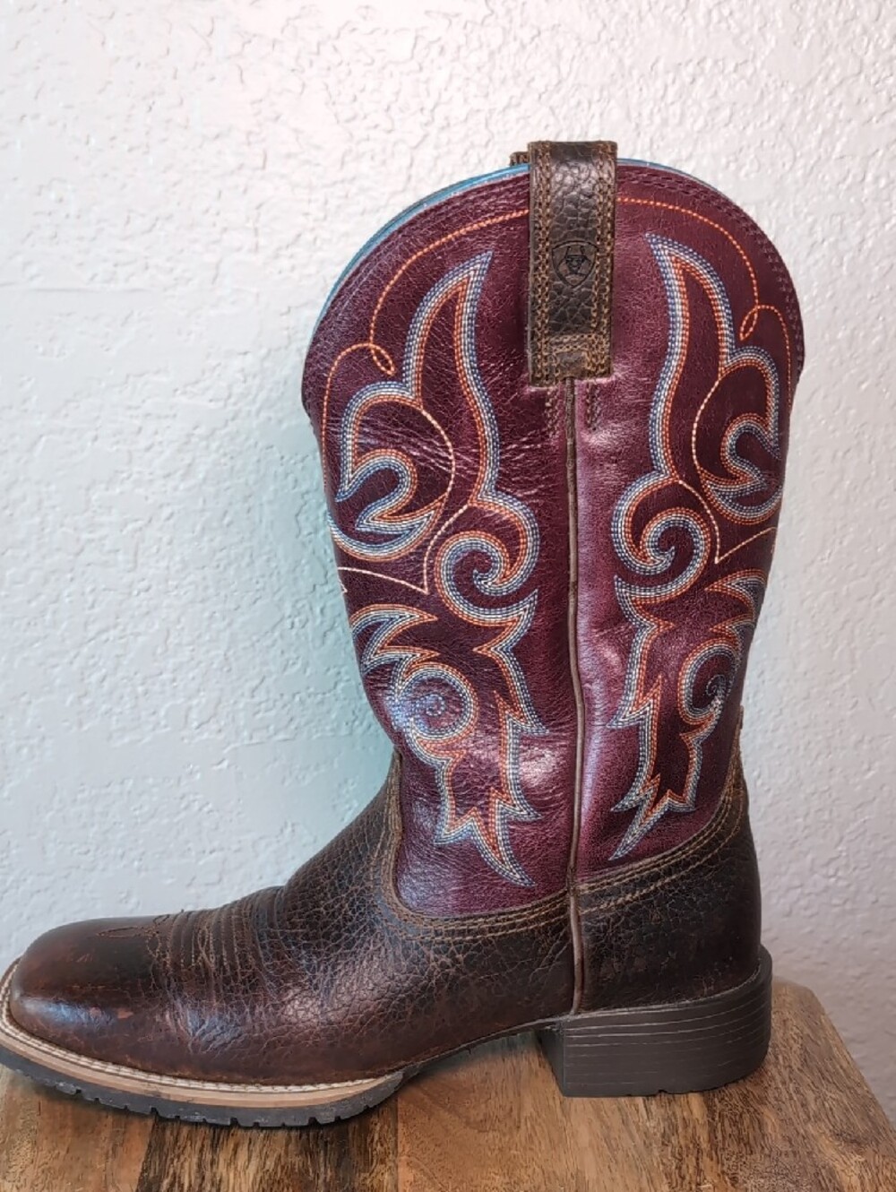 Ariat Burgundy Western Cowgirl Boots - Picture 4 of 15